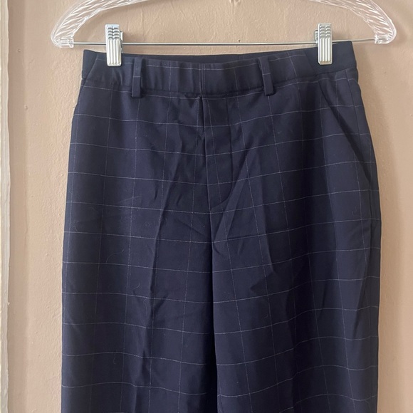 🆕 uniqlo • navy pullon pants with white checkers - Picture 8 of 13